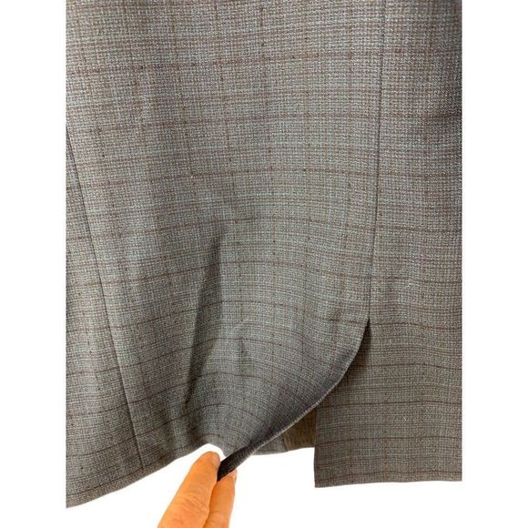 Mens 60s Vintage Sport Coat Blazer Plaid Size 44 Blue Rough Riders CA USA 5446 - Picture 6 of 10